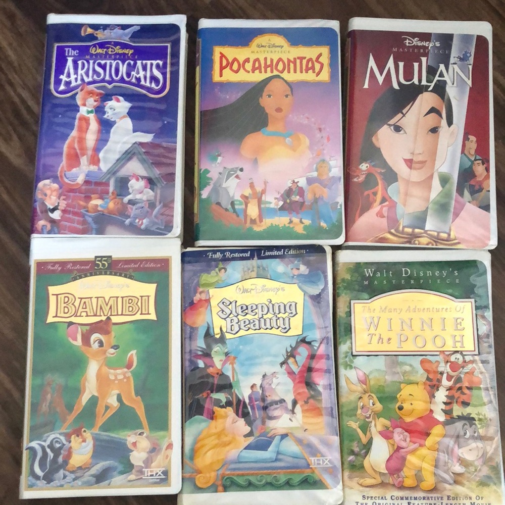 Disney masterpiece collection assortment of six vhs